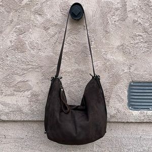 Rough & Tumble Hobo Pack Original 3-Way Dark Brown Nubuck Leather Bag